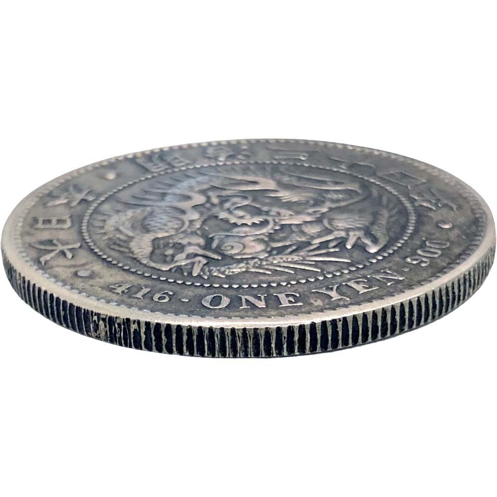南店23-1422 新一円銀貨 小型 明治三十四年 龍 約37.8mm 約24.11g