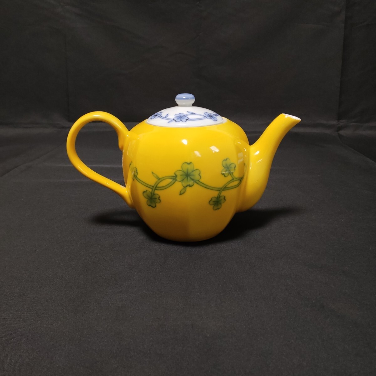 橘吉 茶器揃 黄地草文 急須 &湯呑 5客セット 煎茶道具 たち吉 幸せの