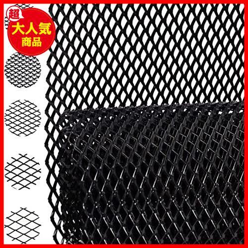 【最安！数量限定！】 ★ブラック_10x20mm★ フロントグリル 網 アルミ メッシュ ネット グリル 自動車用 バンパー 車 グリルカバー_1