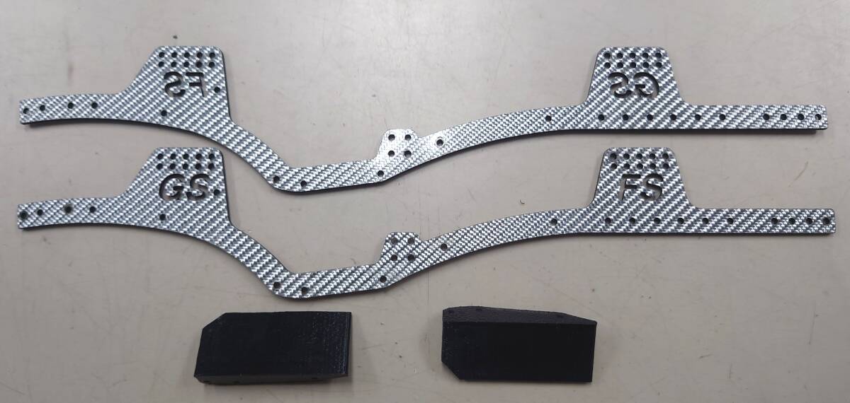 G SPEED　GS-FSシルバーカーボンレール＆スライダー　LCGシャーシ RCクローラー_1