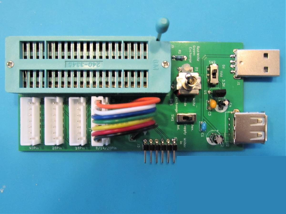 PIC書き込みアダプター　USBからVdd供給40Pin対応　フルキット_2