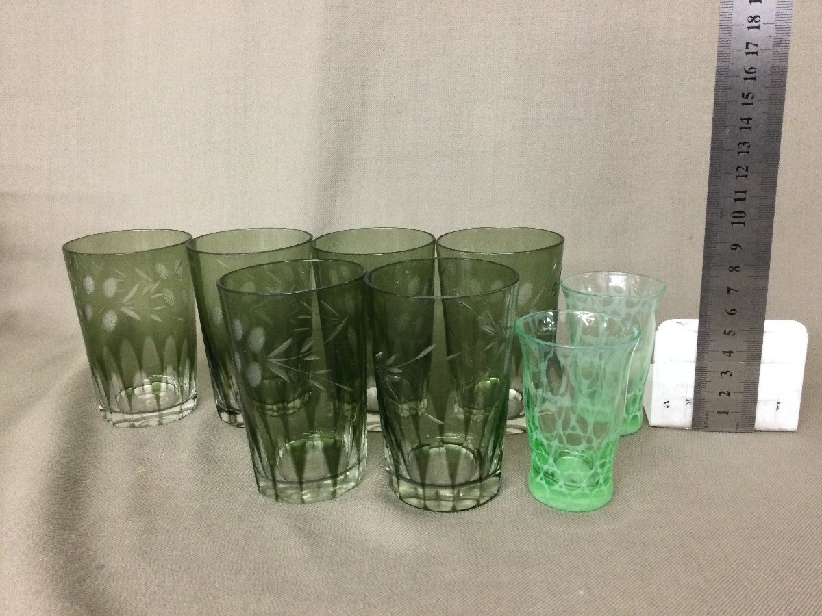 ★Ｍ―１３９★グラス　酒器　ガラス食器 色々まとめて 切子グラス/Adam&Eve/アデリア/クリスタルガラス/色ガラス 大量セット レトロ[140]_2