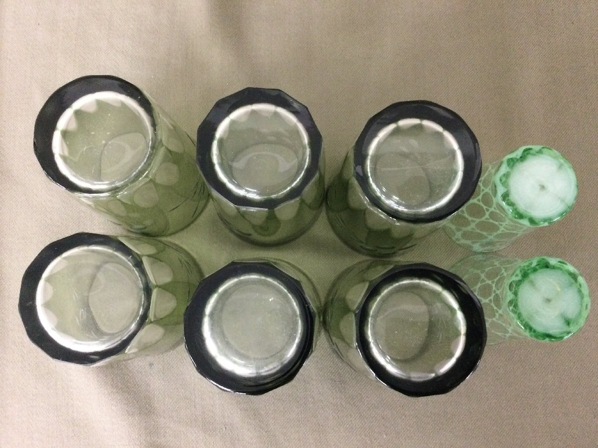 ★Ｍ―１３９★グラス　酒器　ガラス食器 色々まとめて 切子グラス/Adam&Eve/アデリア/クリスタルガラス/色ガラス 大量セット レトロ[140]_3