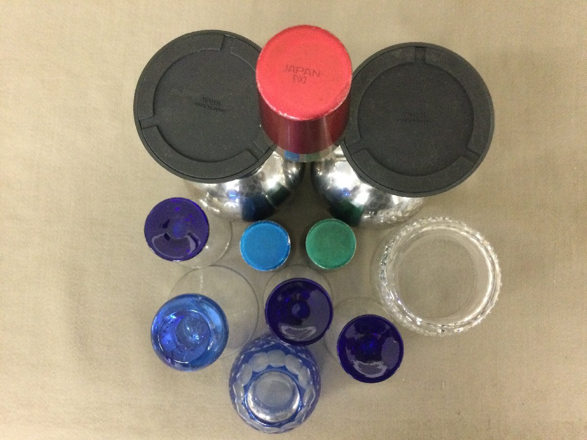 ★Ｍ―１３９★グラス　酒器　ガラス食器 色々まとめて 切子グラス/Adam&Eve/アデリア/クリスタルガラス/色ガラス 大量セット レトロ[140]_8