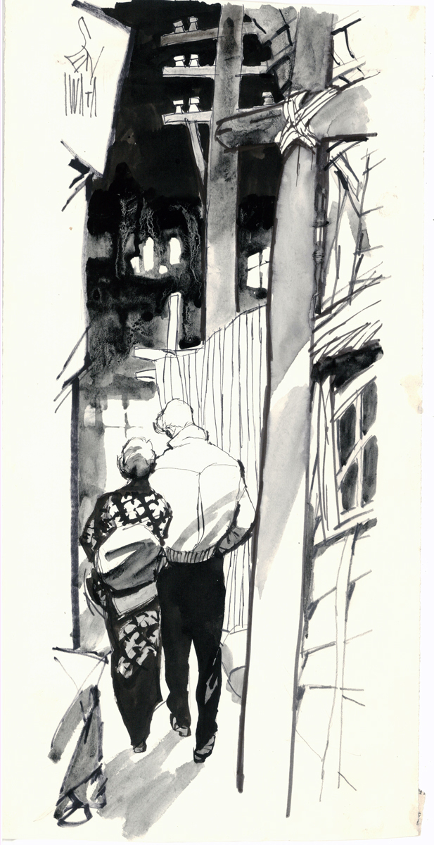 岩田専太郎 女は大敵　原画３枚　小説挿絵　壇一雄　真作_2