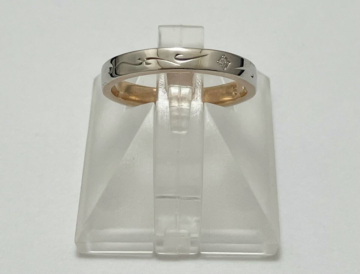 指輪 k18 pt900 コンビの通販 | Pt900×K18*12号*0.3ct