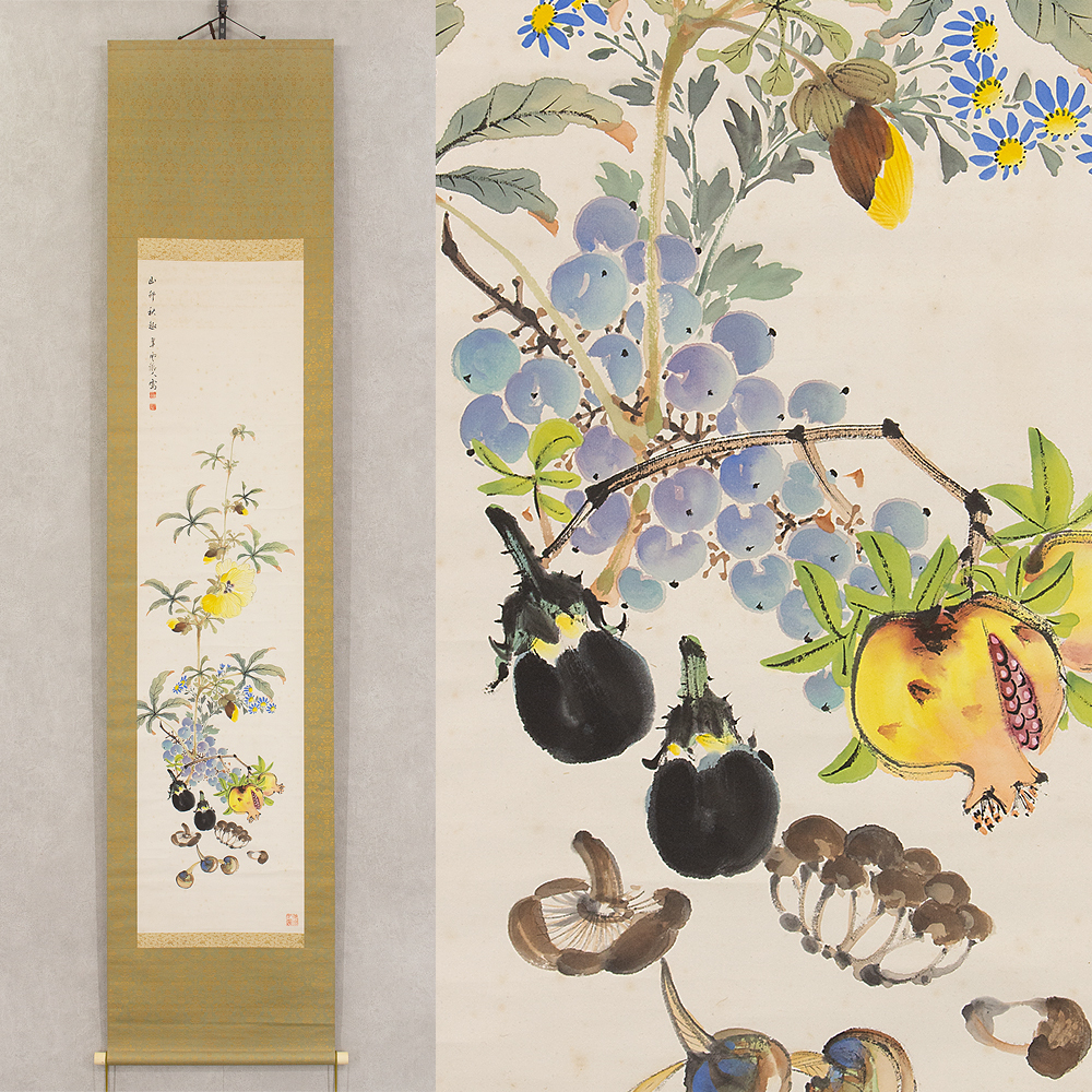 長興／小室翠雲「冷渓秋光」花鳥画 掛軸 紙本 自画賛 共箱 Yahoo!オークション - 「小室翠雲」美術品の落札相場・落札価格