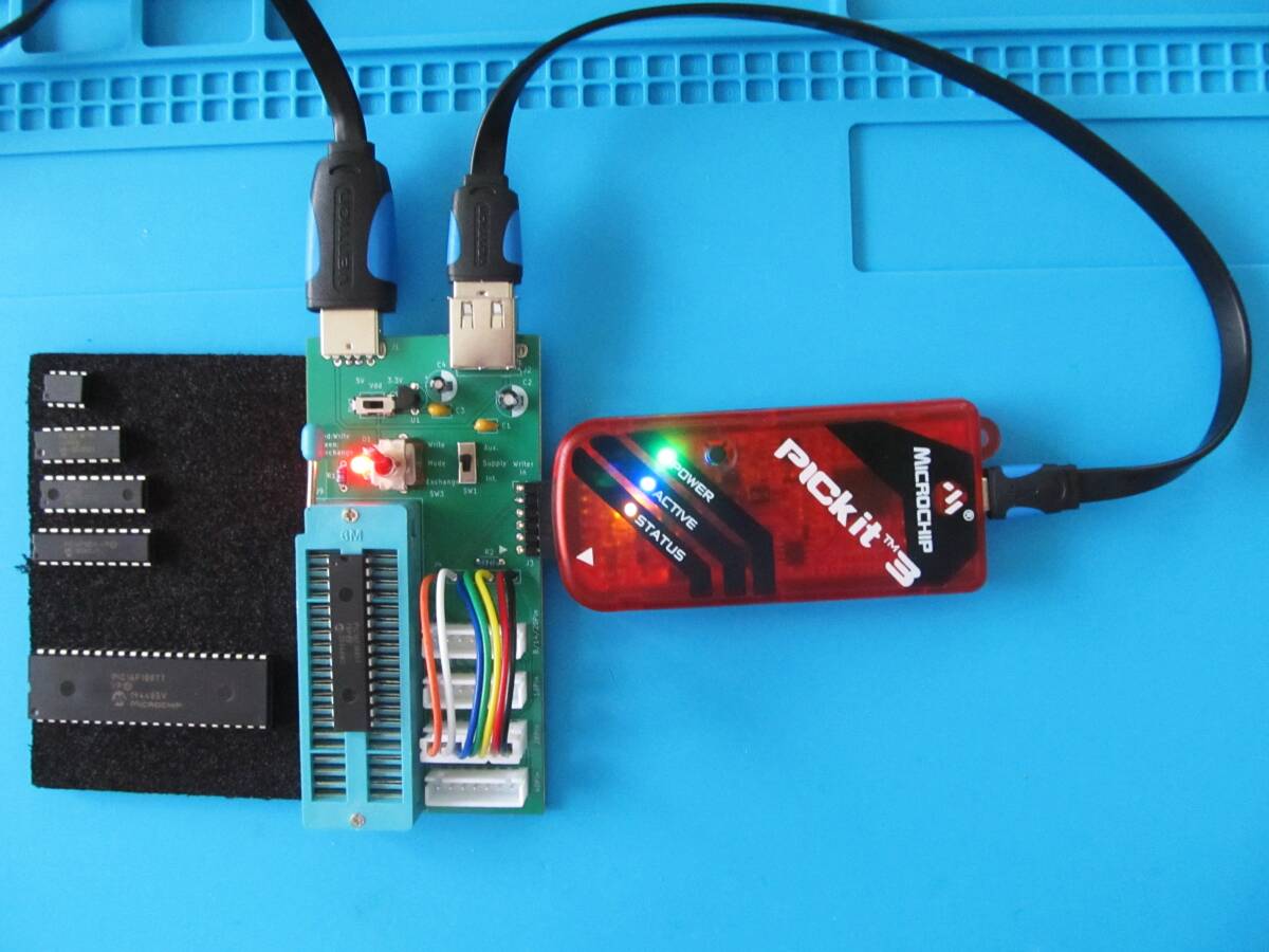 PIC書き込みアダプター　USBからVdd供給40Pin対応　半完成品_3
