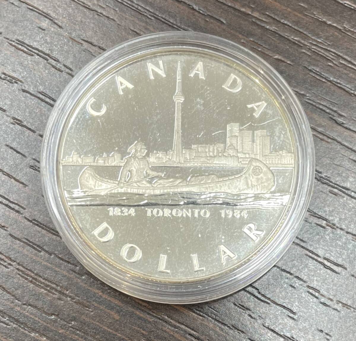 479 カナダ 1ドル銀貨 1984年 トロント 150周年祭記念 1ドルプルーフ