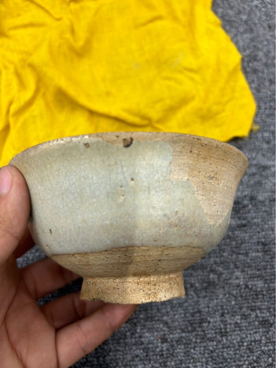 骨董　アンティーク　漢陽高麗焼　茶碗　朝鮮骨董　朝鮮古陶磁　歴史資料　史料 茶碗 李朝 朝鮮美術 茶道具 高麗 骨董 時代物 朝鮮古陶 高麗茶碗 中国