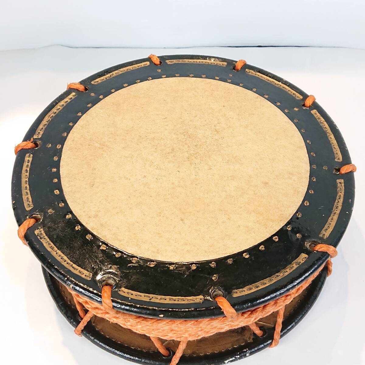A12-1007　和楽器 和太鼓 締太鼓 附締太鼓 バチ付属_2