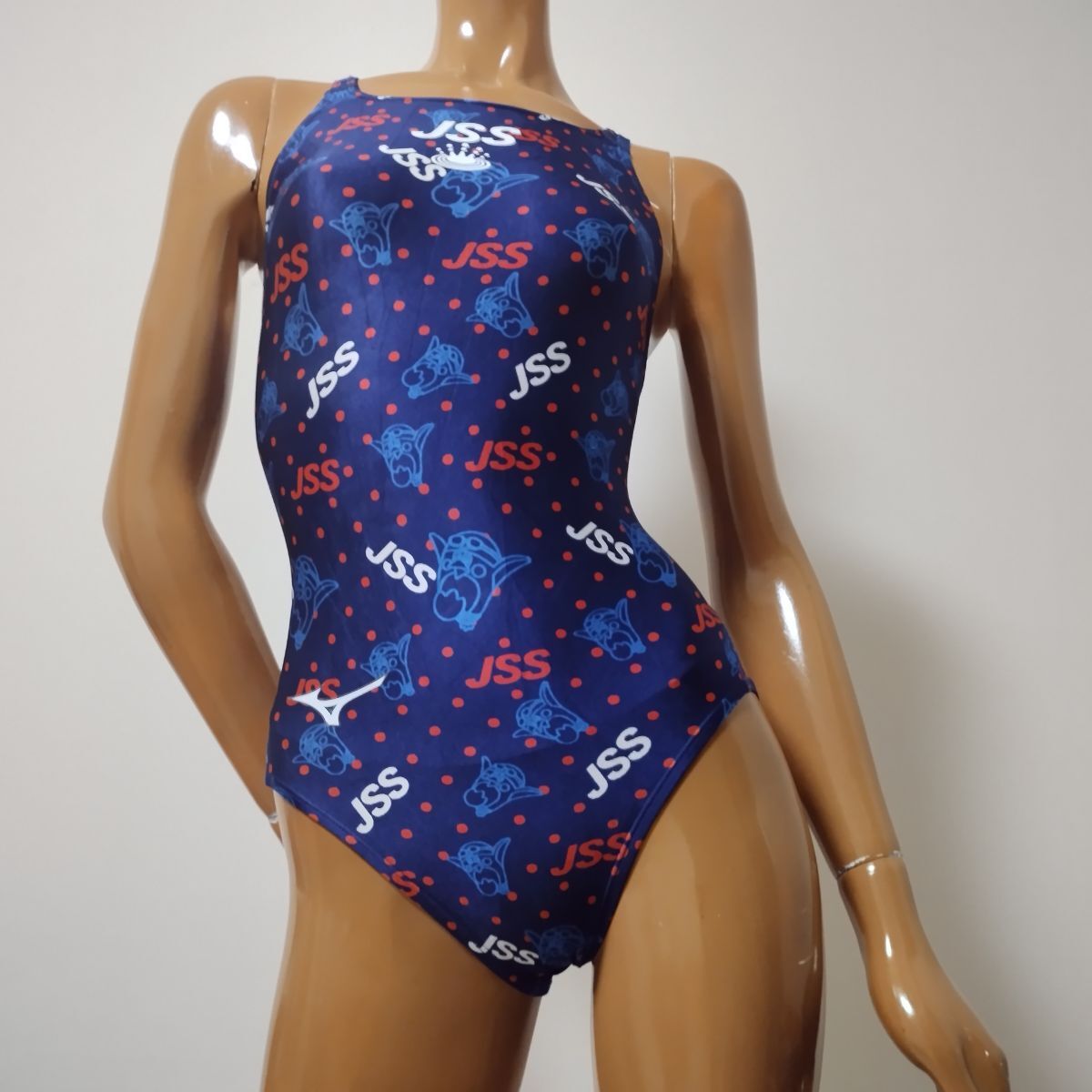 11*ミズノ女子競泳水着(Mサイズ程度)☆JSSスイミングスクール専用水着
