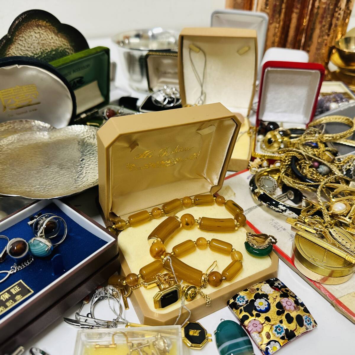 遺品整理 大量 アクセサリーまとめ メッキ K24 GP 純銀？ 純金？ SV925