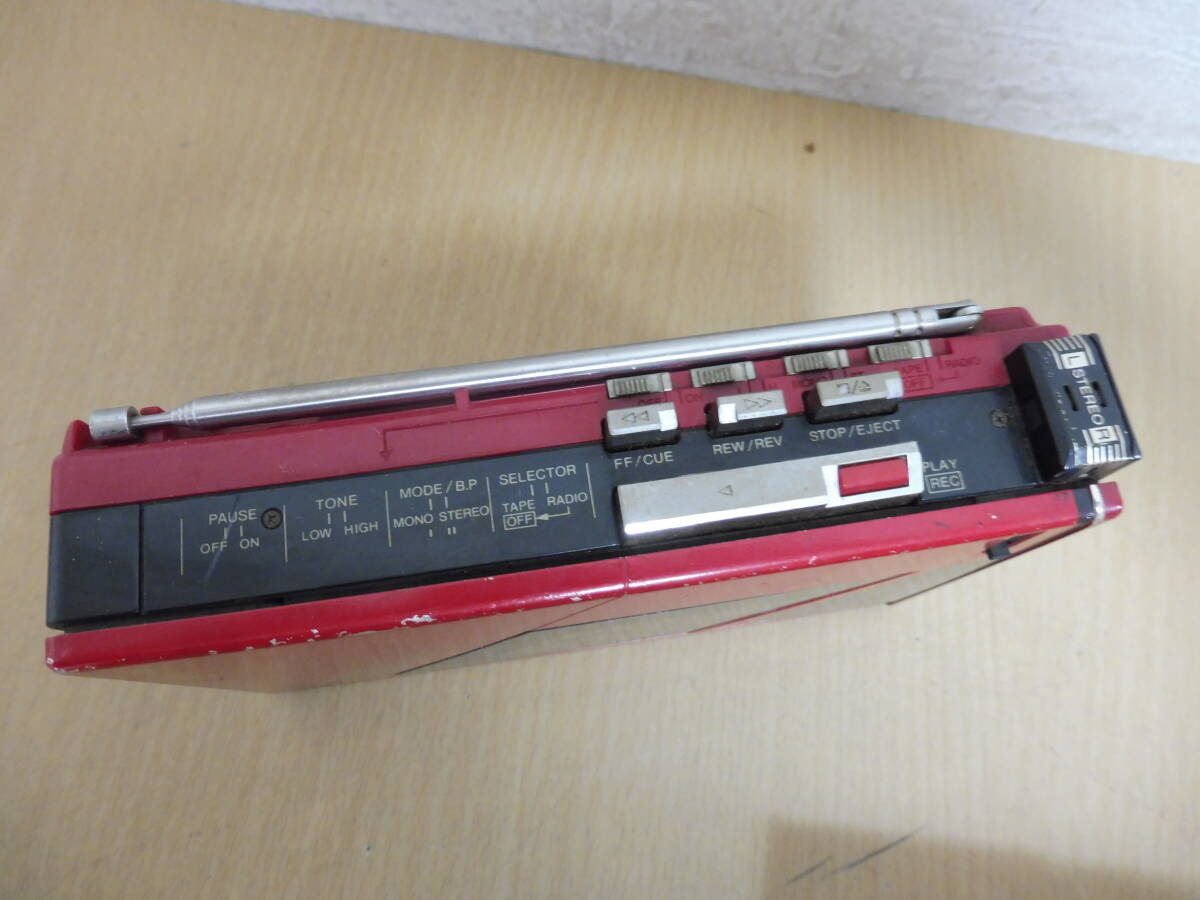 6104/T3C」National ナショナル STEREO GO2 RX-1960 ラジカセ 赤