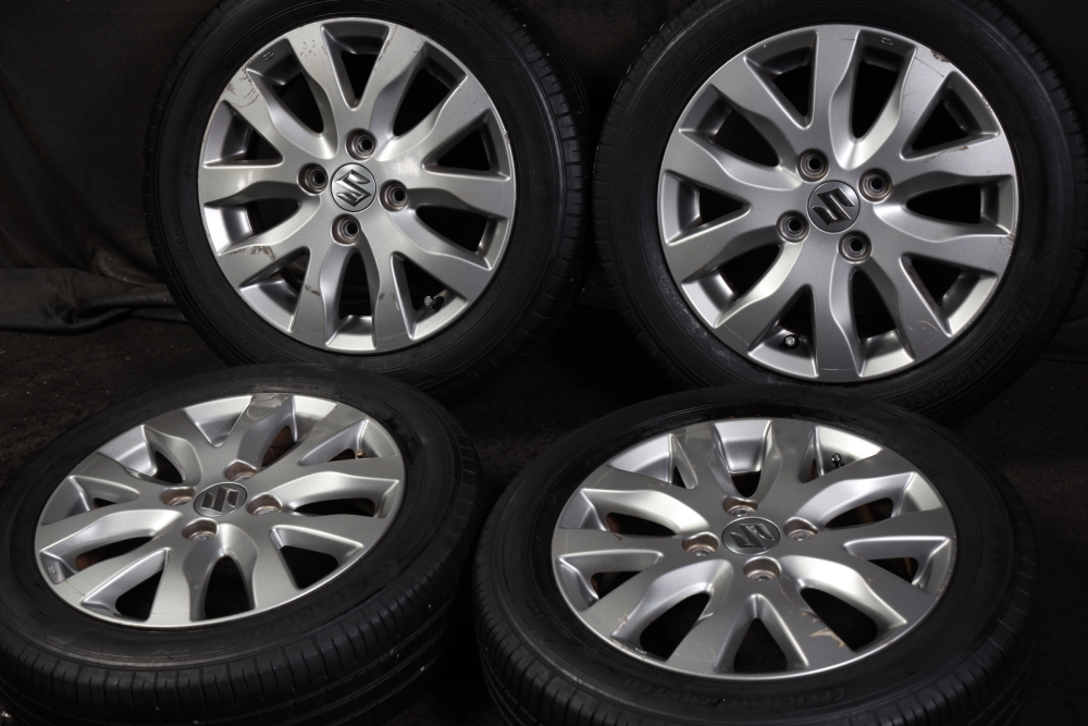 2021年製バリ山！グッドイヤー　155/65R14 軽自動車 ☆バリ山 155/65R14 スズキ純正アルミ 国産GOODYEAR 2021年製 MRワゴン