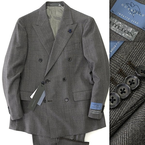 新品 ヒルトン HIROKUNI TOGA GUABELLO グレンチェック ダブル スーツ