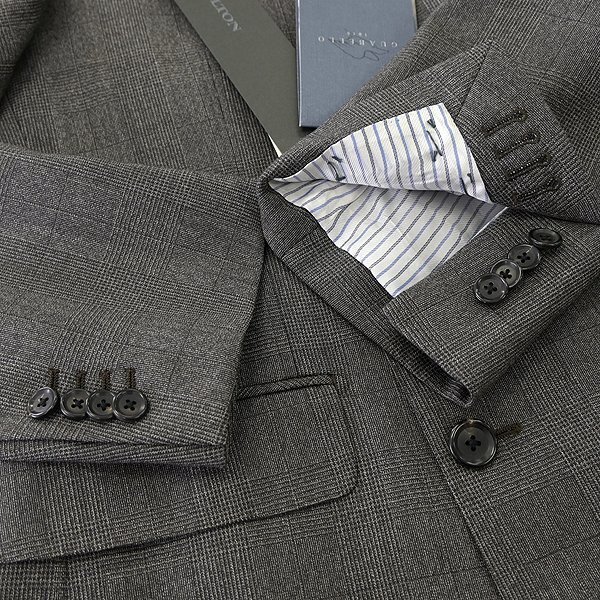 新品 ヒルトン HIROKUNI TOGA GUABELLO グレンチェック ダブル スーツ