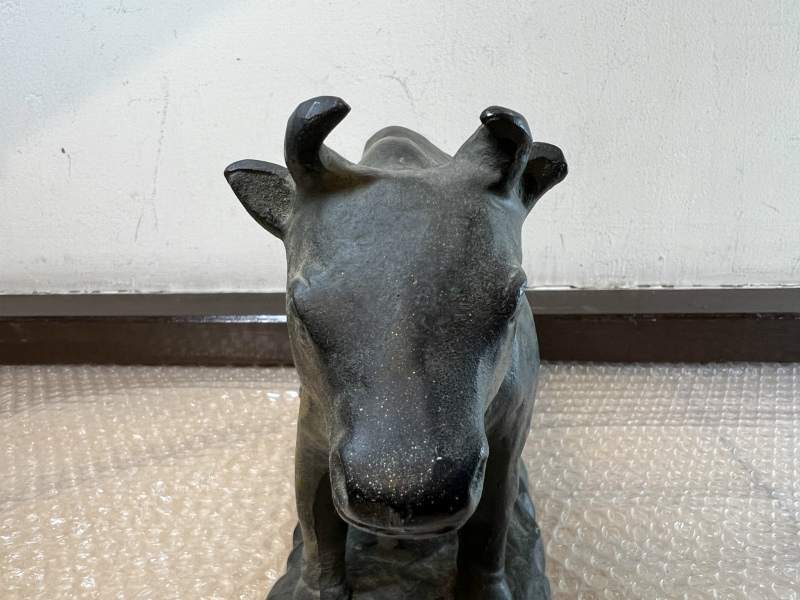 中古品 牛 肉 部位 ブロンズ像 詳細不明 ディスプレイ 置物 インテリア