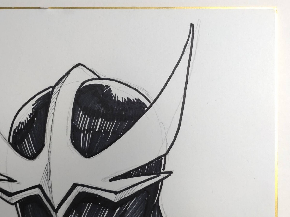 『真作 ペン画/大人気 少年漫画家【桂正和】「ウイングマン WING MAN」肉筆 色紙絵/縦27cm横24cm』週間少年ジャンプ 雑誌 アニメ 電影少女_6