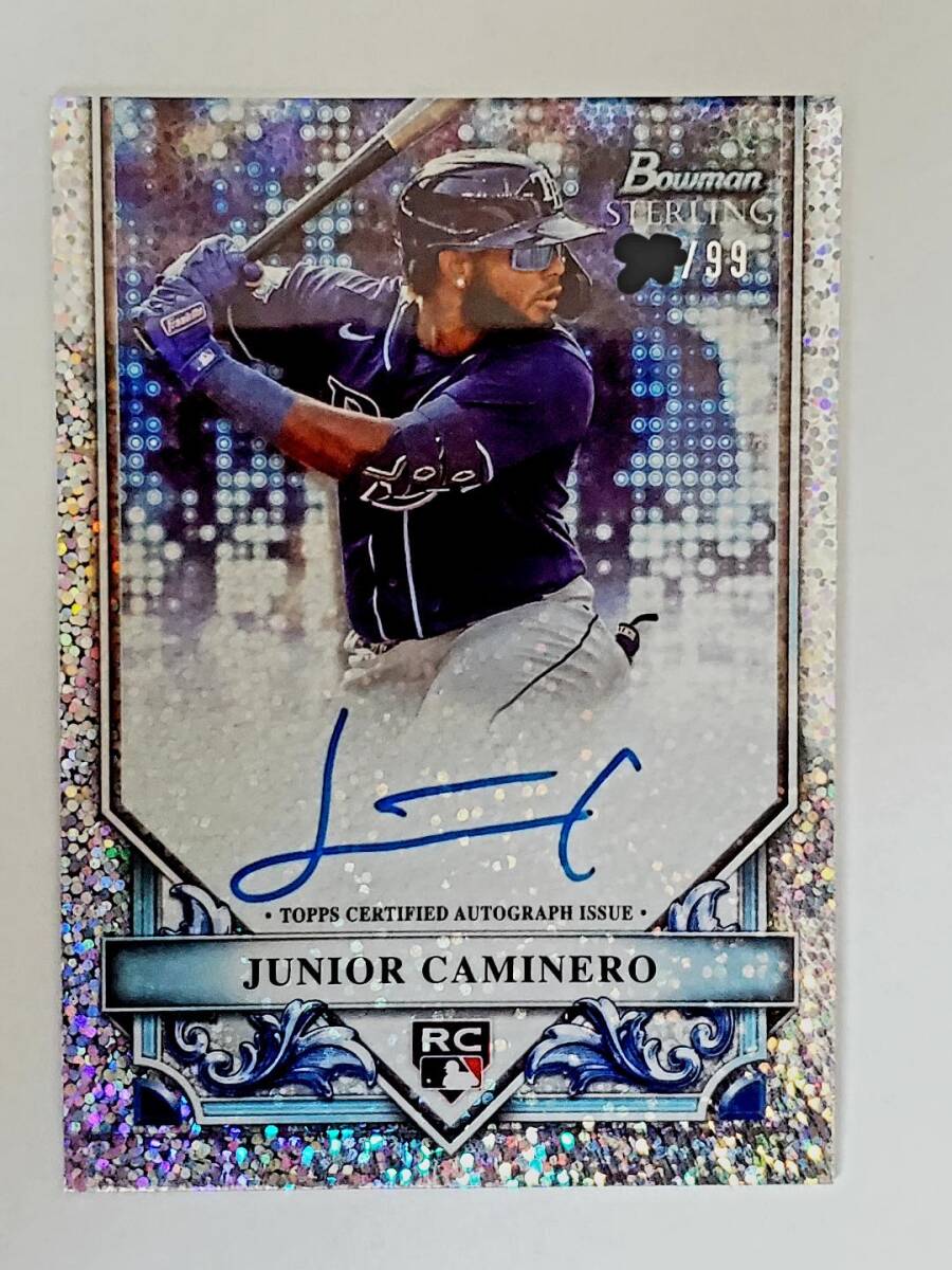 99】RC 2024 TOPPS BOWMAN STERLING 【JUNIOR CAMINERO】直書き 直筆 