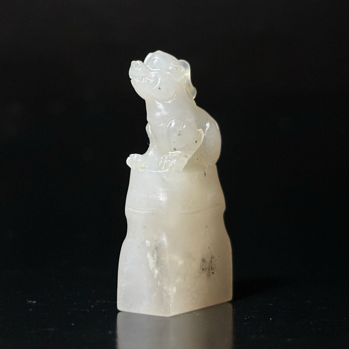 霊獣鈕 高山晶・寿山石 中国美術 文房具 書道具 篆刻 印材 印石 印章