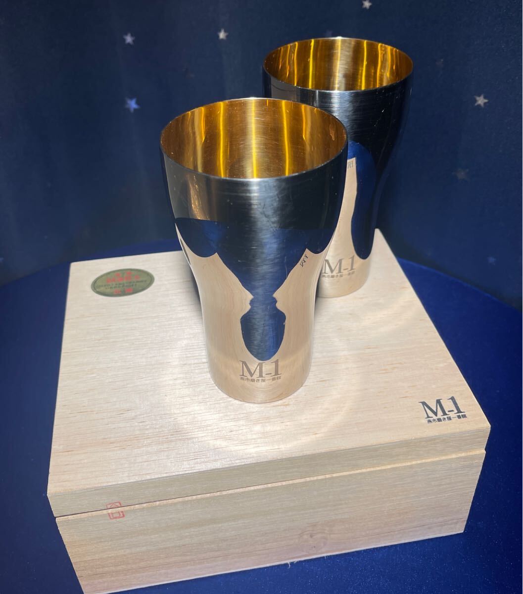 タンブラー　燕市磨き屋一番館　24金仕上げ　ペア箱入_1
