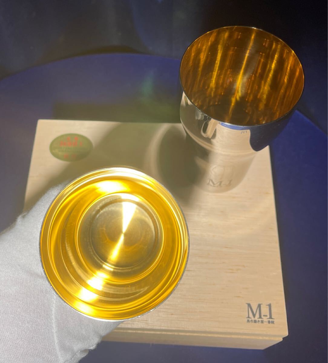 タンブラー　燕市磨き屋一番館　24金仕上げ　ペア箱入_3