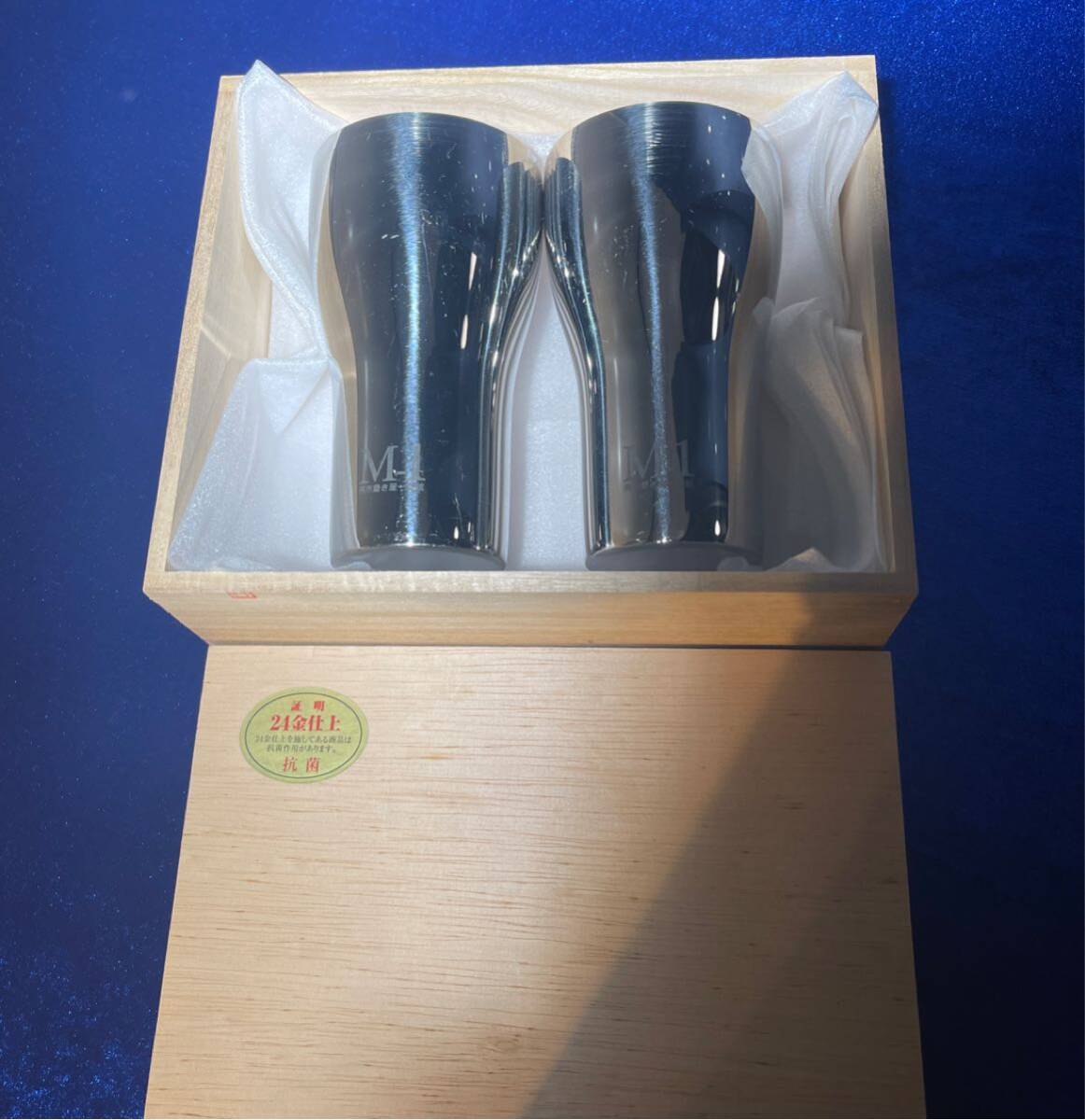 タンブラー　燕市磨き屋一番館　24金仕上げ　ペア箱入_6