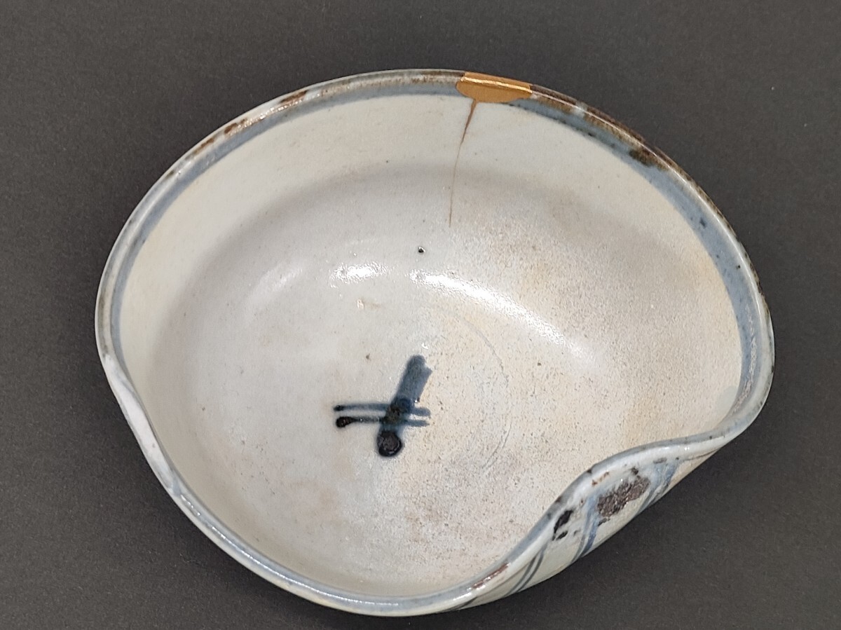 古伊万里くらわんか碗 変形 茶碗 茶道具 茶器 時代物(染付)｜売買され