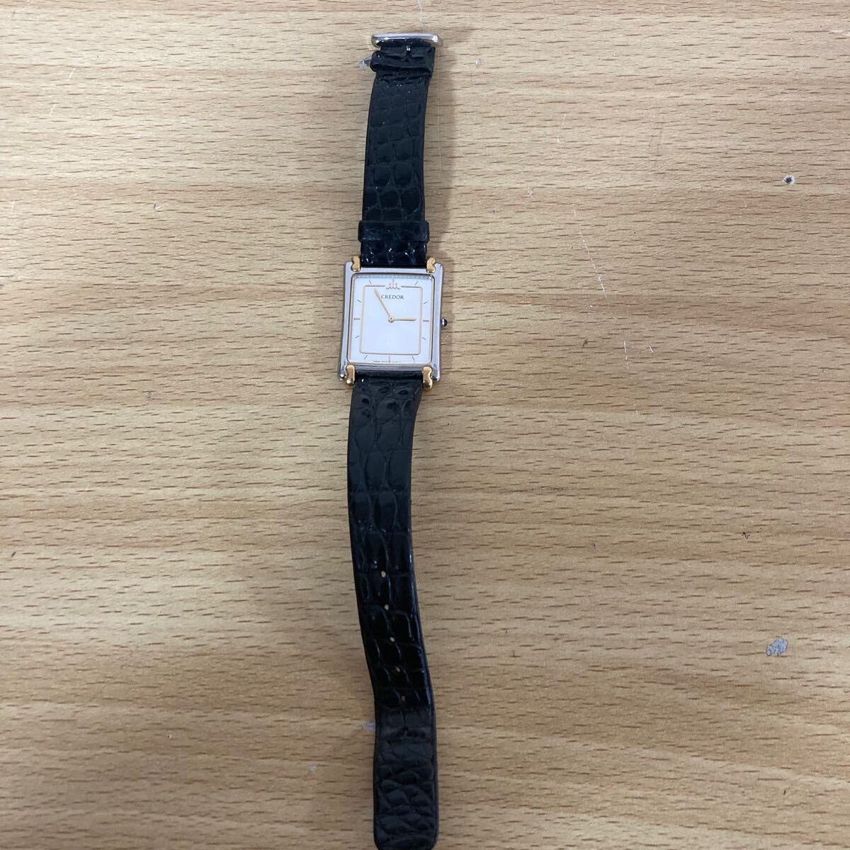 SEIKO セイコー CREDOR クレドール 5A74-5000 スクエア ホワイト文字盤