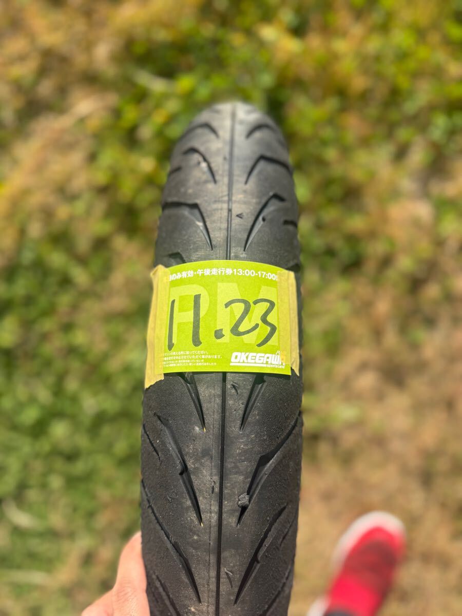 センターバリ山　BT39SS　100-80-17　フロント用中古　検索→TT900　RX-02 100/80-17 52S e_1