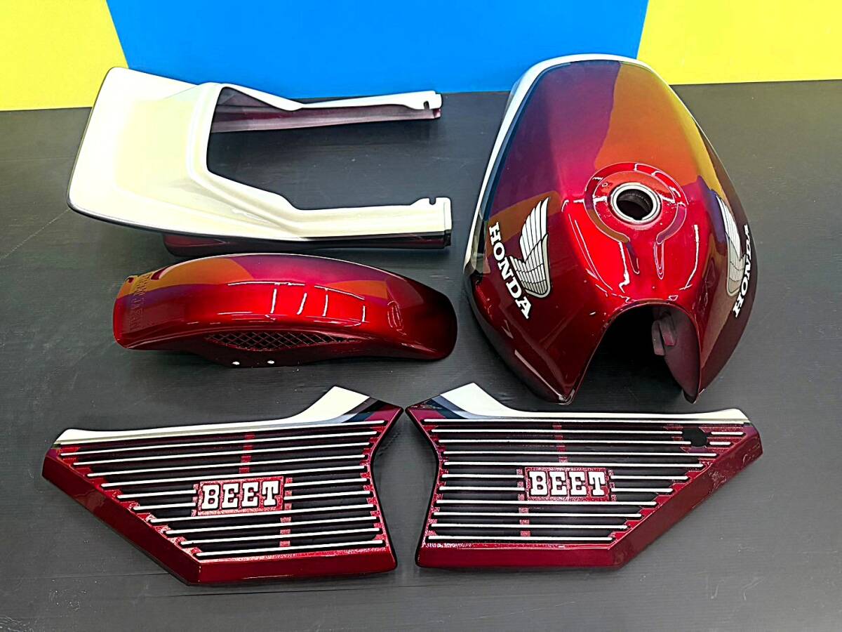 850 CBX400F外装セット 赤白2型 カラー/中古 美品 塗装後 未使用NC07