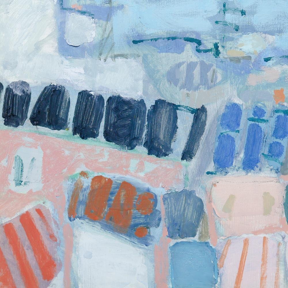 真作】【WISH】ジル・ゴリチ Gilles Gorriti「風景」油彩 約10号 証明