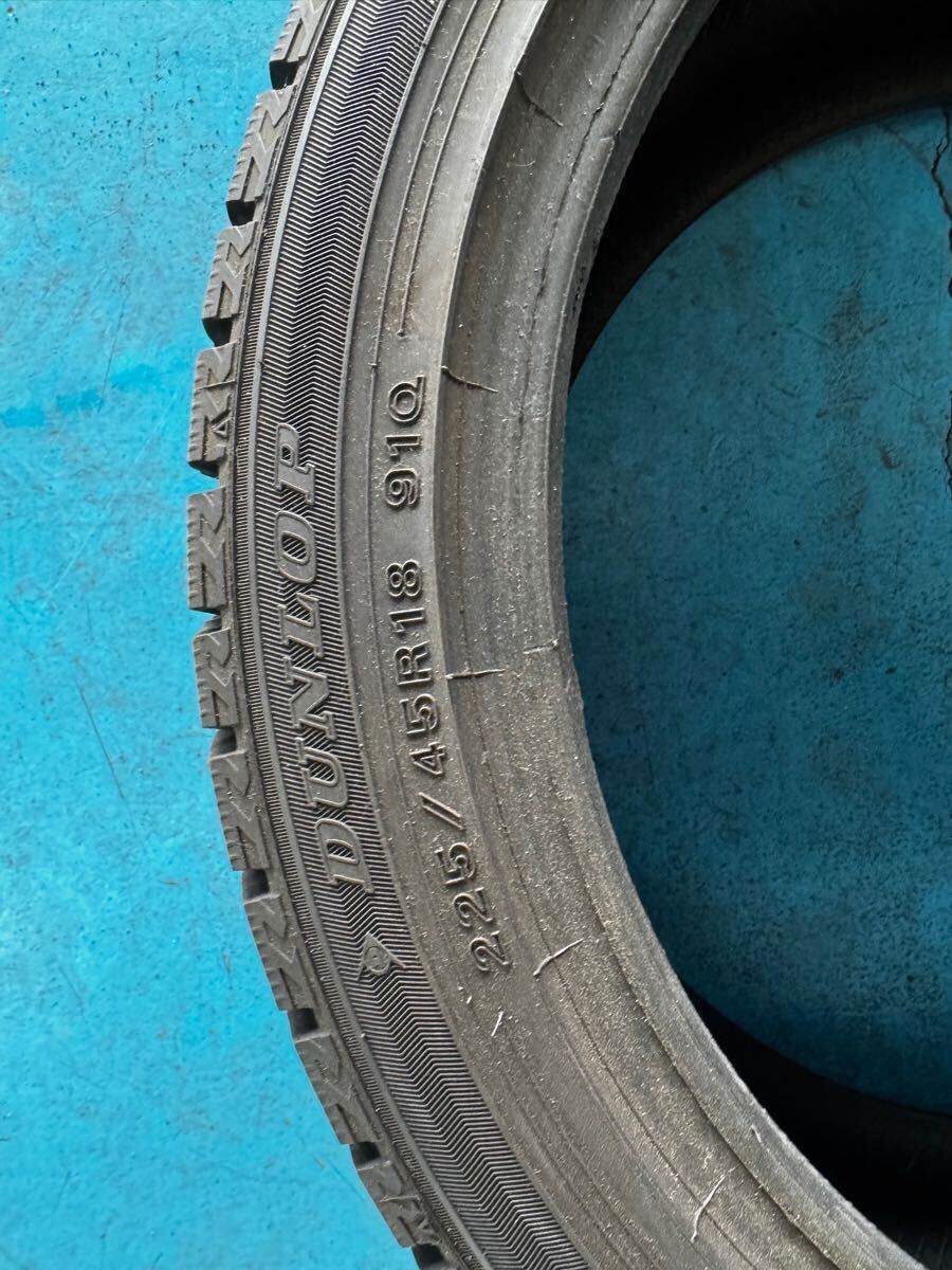 スタッドレスタイヤ　ダンロップ　ウィンターマックス　225/45R18 4本セット　7分山　2020年後期製造_2