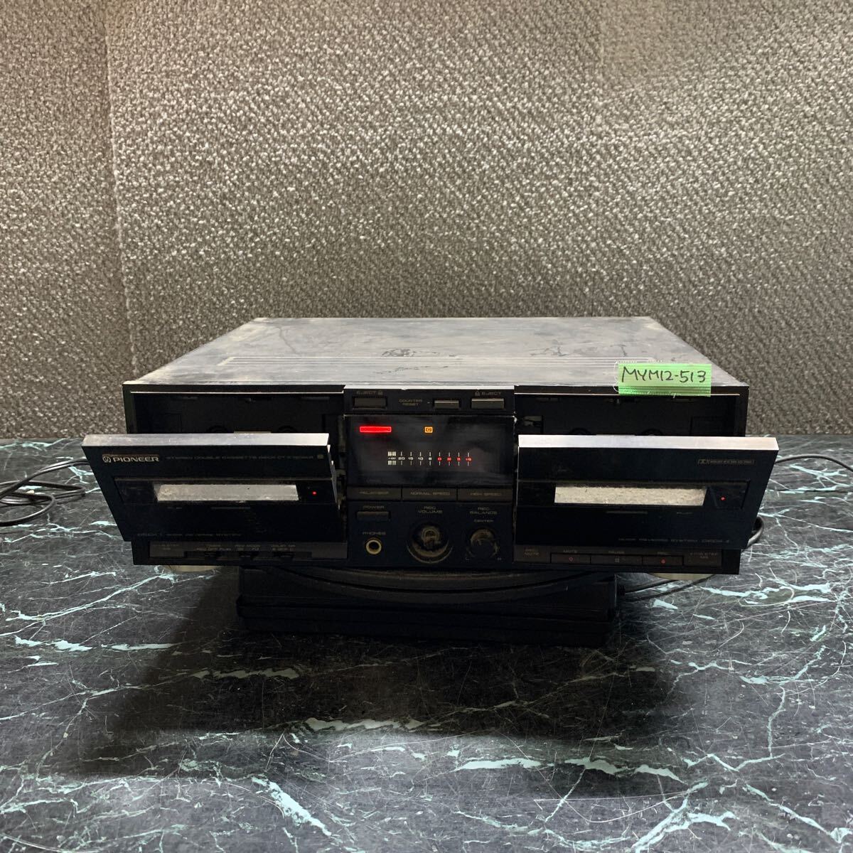 MYM12-513 激安 PIONEER CT-X740WR STEREO CASSETTE TAPE DECK 通電OK