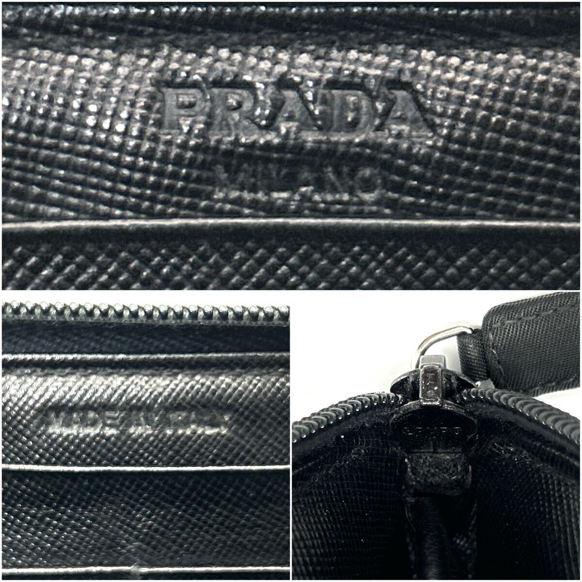 未使用級◇PRADA プラダ 長財布 ロングウォレット ラウンドファスナー 