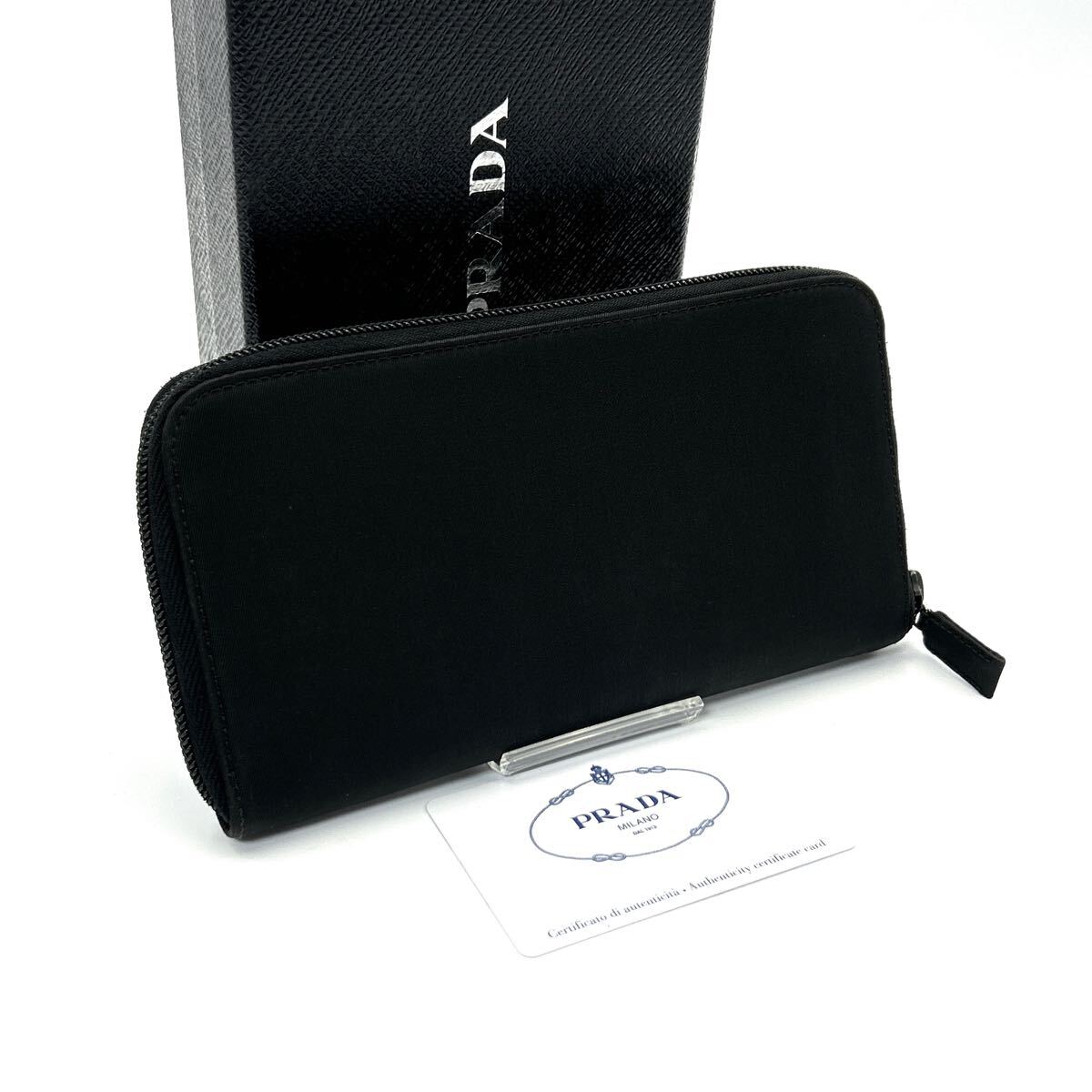 未使用級◇PRADA プラダ 長財布 ロングウォレット ラウンドファスナー 