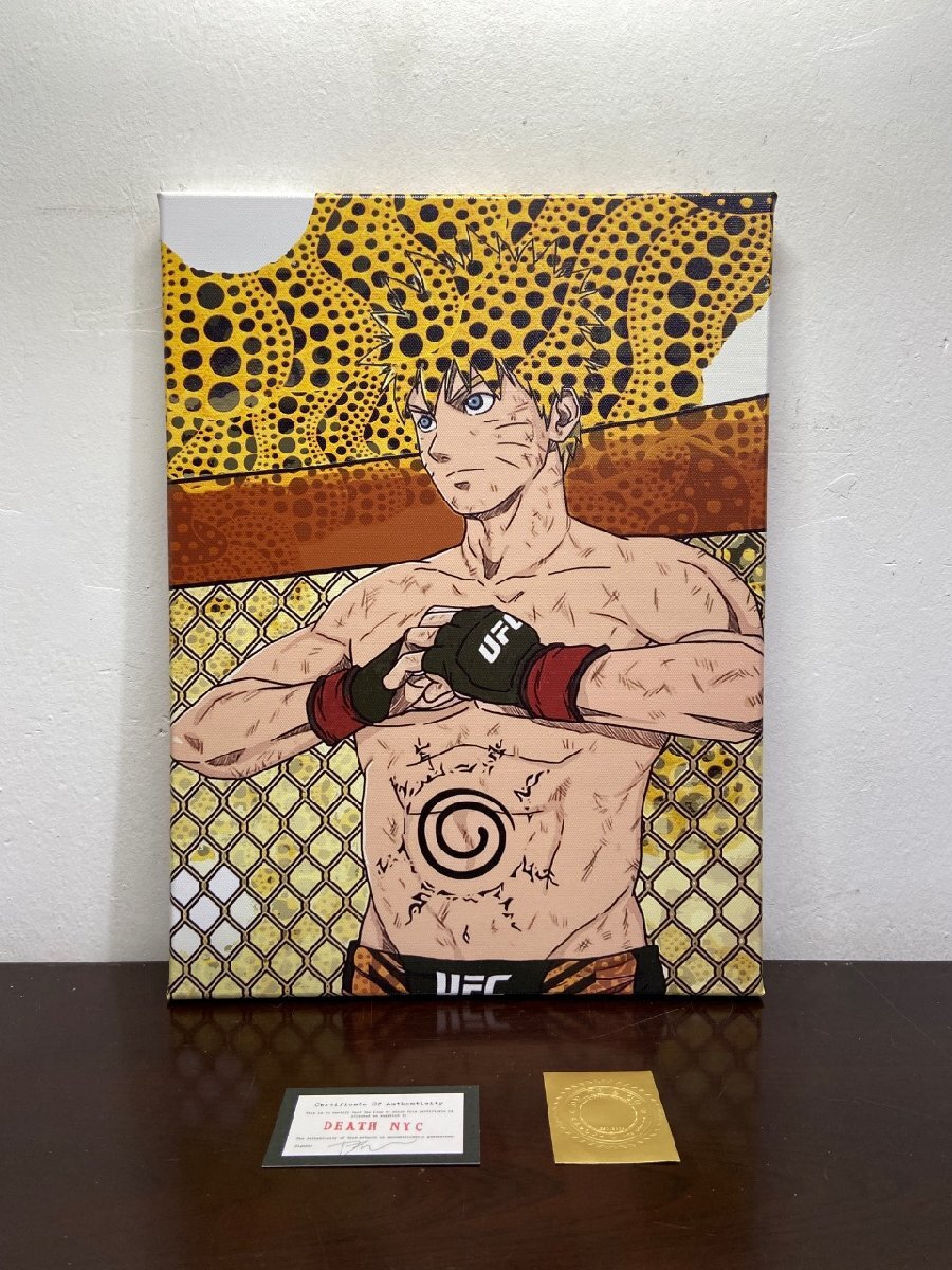 death nyc ナルト✖️トランプ 世界限定100 DEATH NYC 額付き 世界限定100枚 アートポスター うずまきナルト ufc