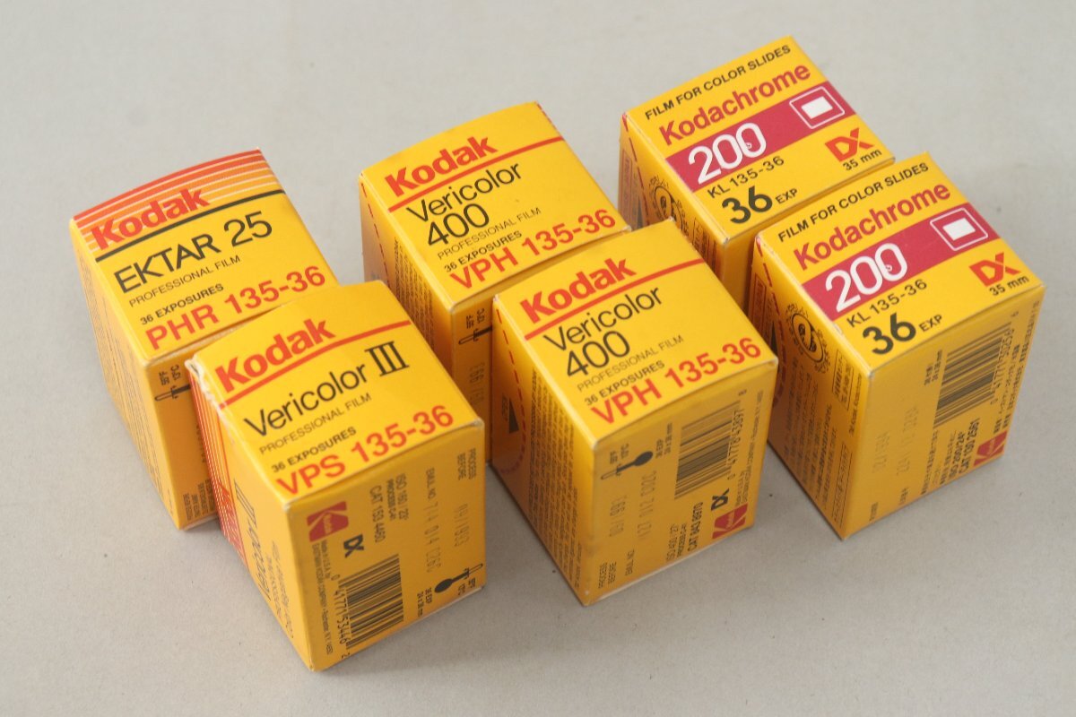 Kodak 期限切れフィルム6本 135-36 ポジ Kodachrome/200 ネガ