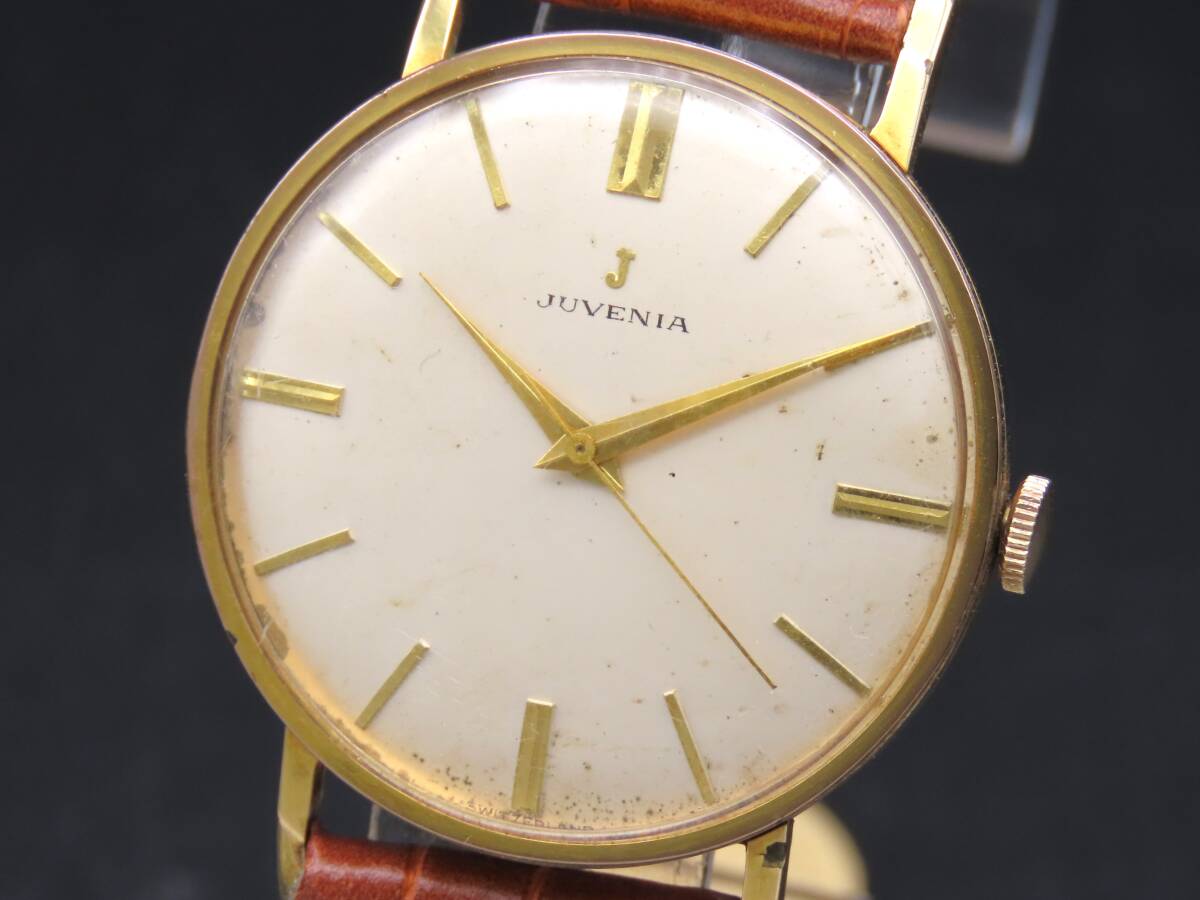 1円 稼動品 正規品 JUVENIA ジュベニア GP 手巻き Cal.611 シルバー 