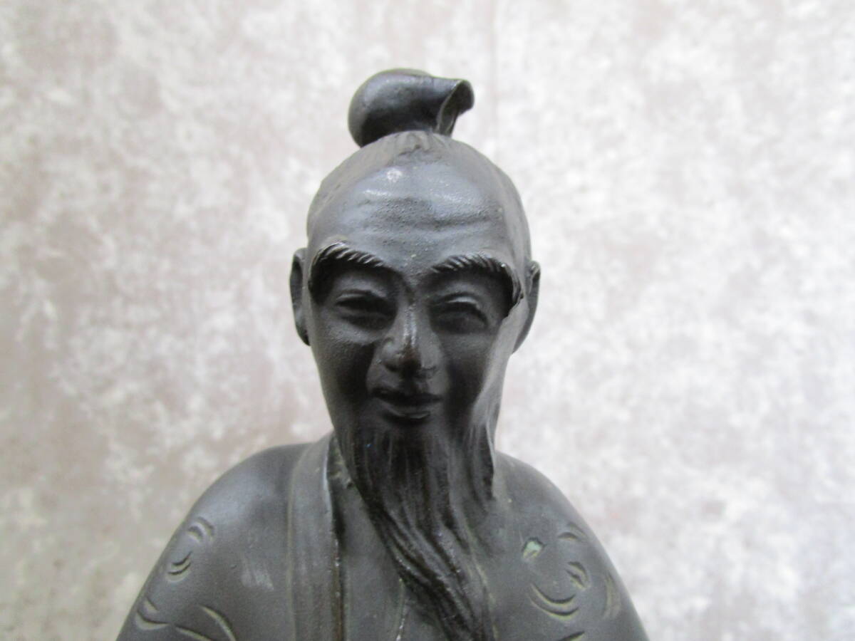 T1777 唐銅 琴高仙人 鯉仙人 のったり(銅製)｜売買された