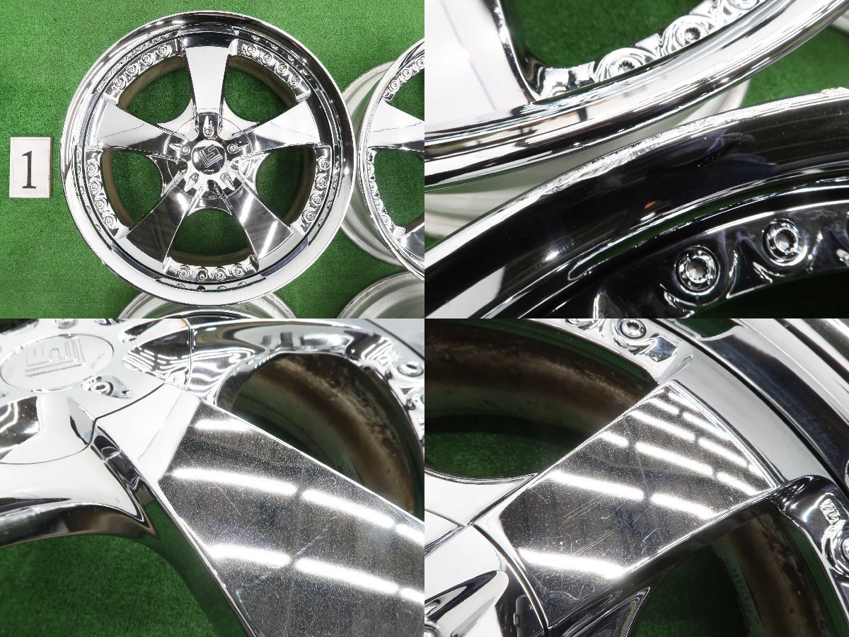 WORK LS105 LS クロームメッキ 軽自動車 7.5 4本 WORK LS105 2ピース 18インチ ホイールのみ 7.5J +39 5H 114.3 LUX-FR トヨタ ハリアー RAV4 アルファード ヴェルファイア レクサス NX
