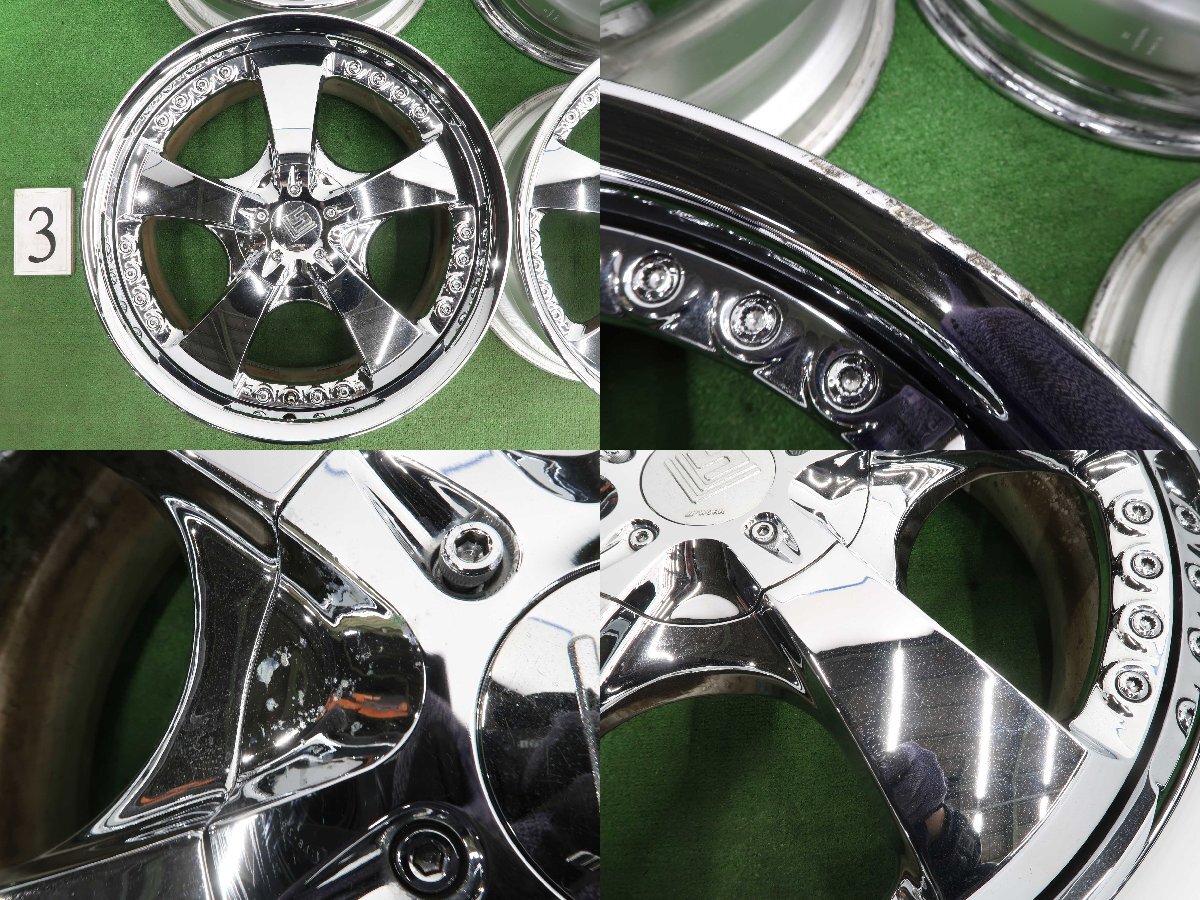 WORK LS105 LS クロームメッキ 軽自動車 7.5 4本 WORK LS105 2ピース 18インチ ホイールのみ 7.5J +39 5H 114.3 LUX-FR トヨタ ハリアー RAV4 アルファード ヴェルファイア レクサス NX