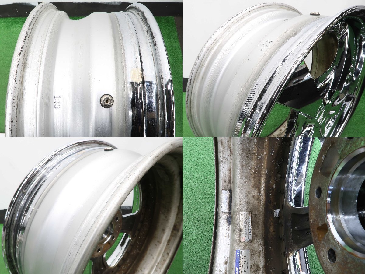 WORK LS105 LS クロームメッキ 軽自動車 7.5 4本 WORK LS105 2ピース 18インチ ホイールのみ 7.5J +39 5H 114.3 LUX-FR トヨタ ハリアー RAV4 アルファード ヴェルファイア レクサス NX
