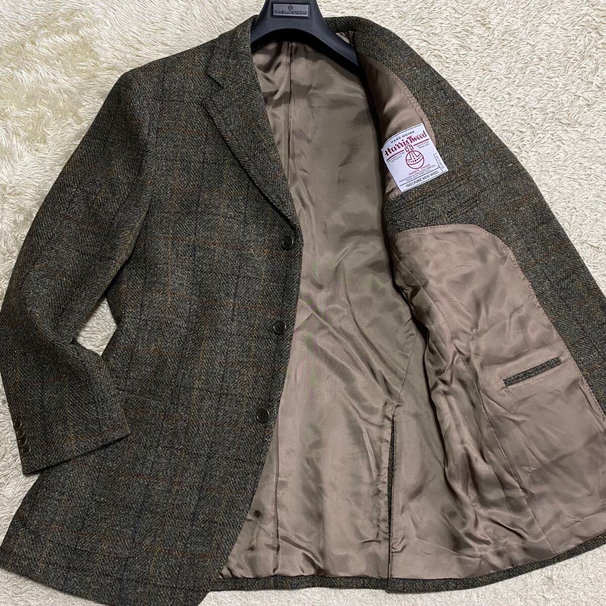 極美品/2XL】ハリスツイード HARRIS TWEED メランジ チェック柄 