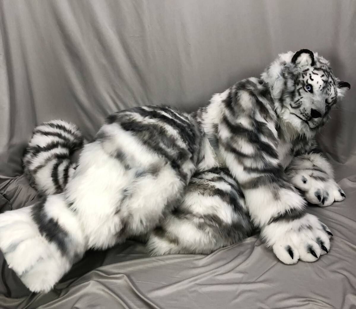 ハンドメイド リアル 白虎 着ぐるみ ケモノ マスク コスプレ 一式