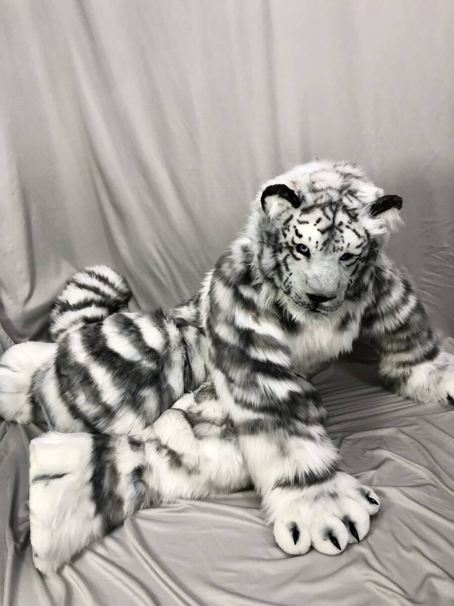 ハンドメイド リアル 白虎 着ぐるみ ケモノ マスク コスプレ 一式