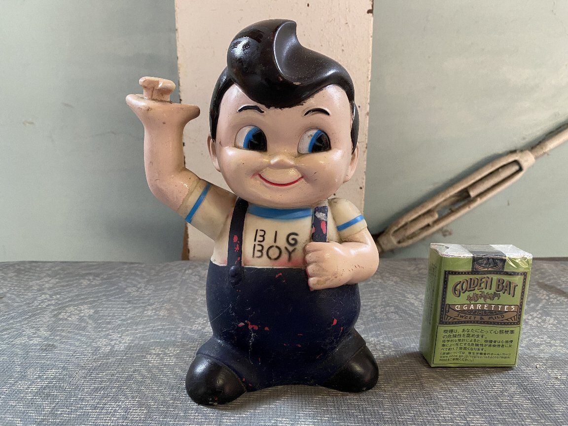 ビックボーイ BIG BOY ソフビ 22.5cm 貯金箱 昭和レトロ▽ヴィンテージ