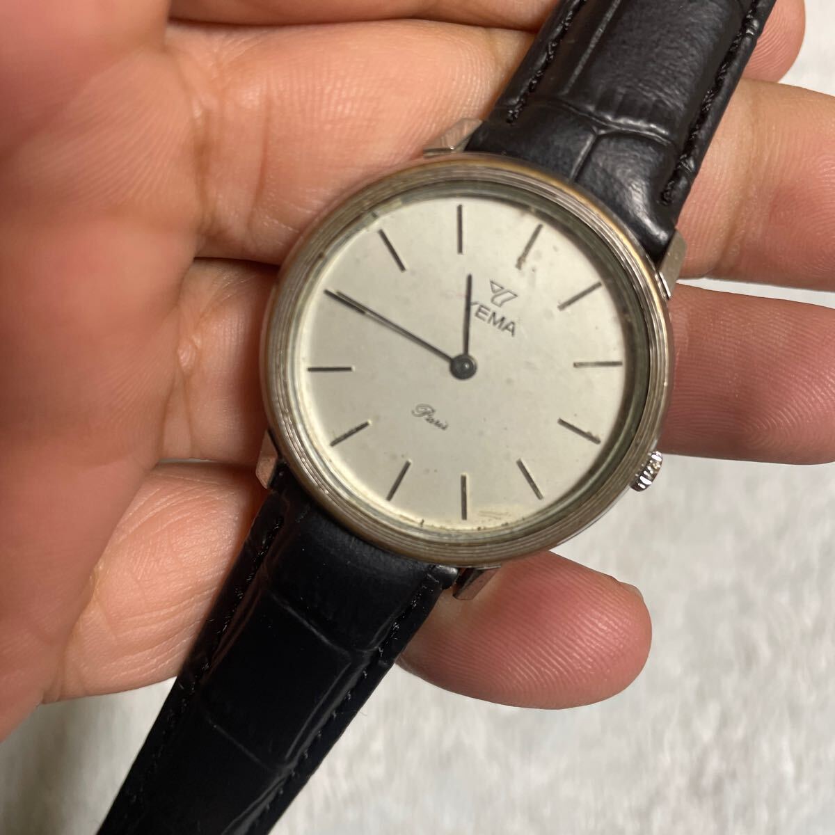 1円スタート中古 YEMA ブランド 手巻き腕時計_8