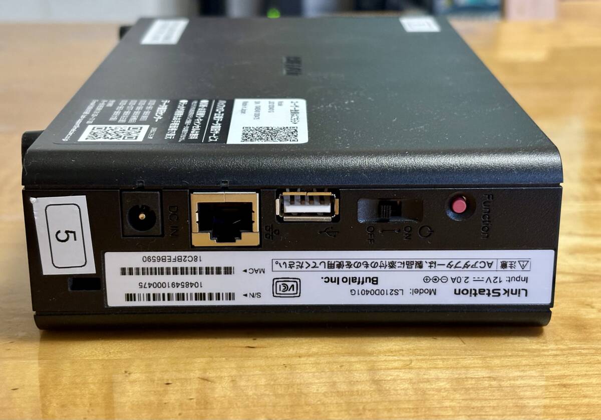 LS210D0401G Buffalo NAS 4TB LinkStation 突然ハードディスクが